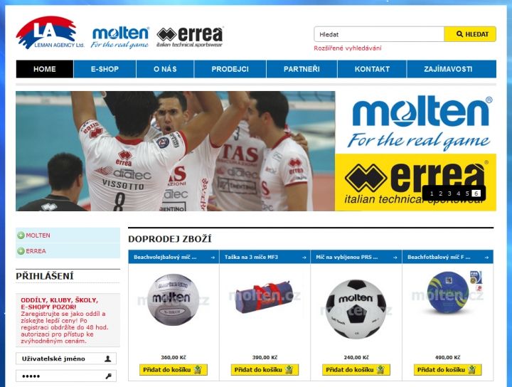 MOLTEN.cz - značkové sportovní vybavení