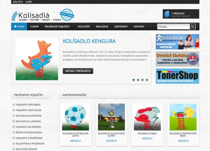 Kolisadla.sk - e-shop s kolísadlami a hojdačkami