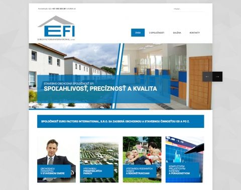 Webstránka pre spoločnosť EURO FACTORS INTERNATIONAL