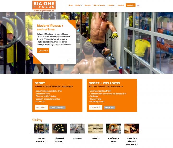 BIG ONE FITNESS - nová responzívna webstránka