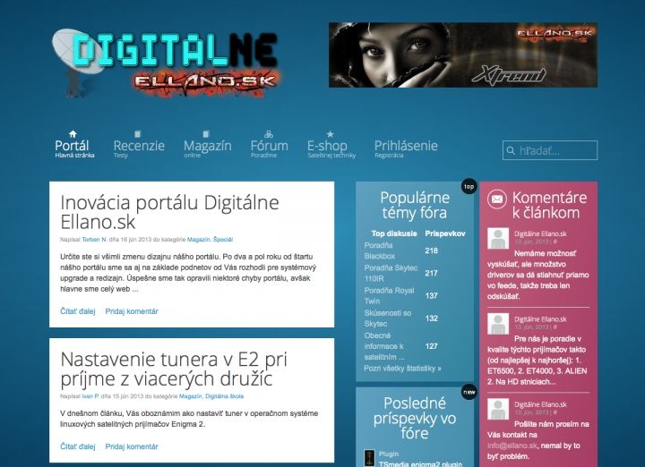 Redizajn a zabezpečenie portálu Digitálne Ellano.sk