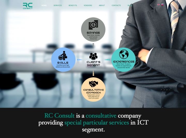 Webstránka pre spoločnosť RCconsult