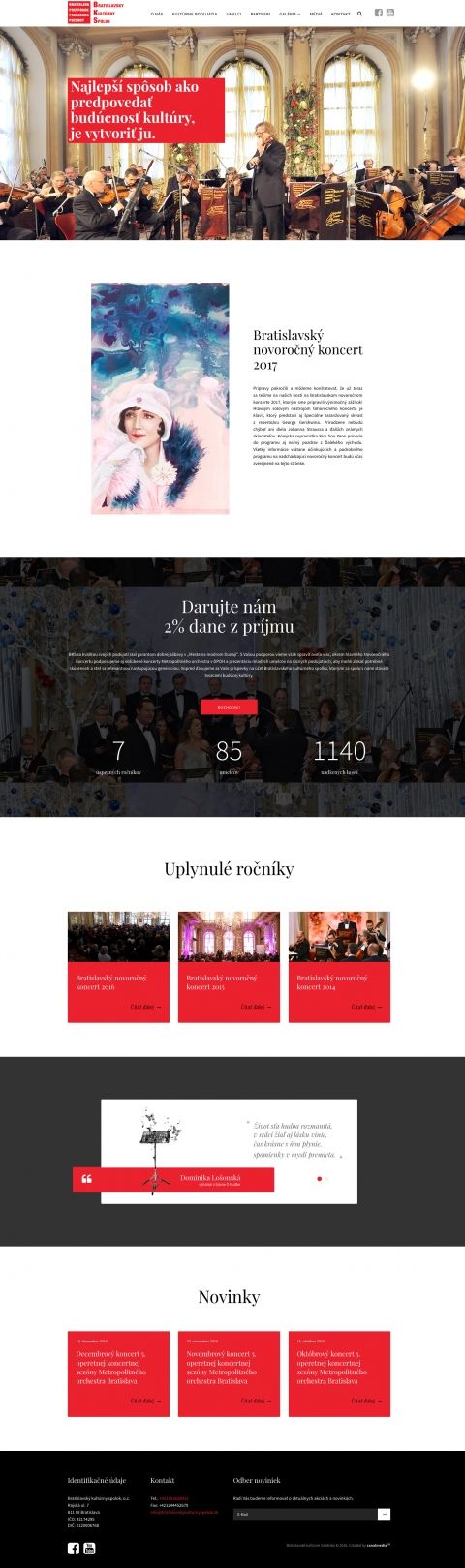 Webstránka Bratislavského kultúrneho spolku